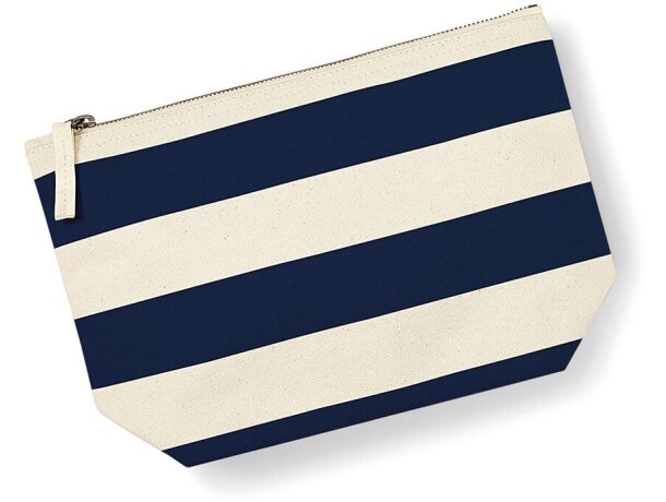 Neceser náutico personalizado Nautical algodón bicolor 3 litros Natural/gris detalle 5