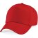 Gorra básica de algodón unisex roja