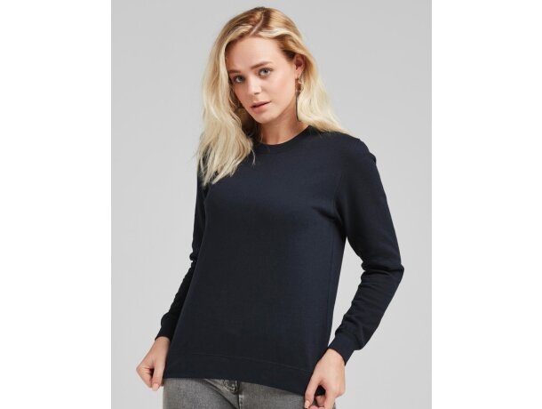 Sudadera para mujer poliéster 280 g/m2 Marino detalle 1
