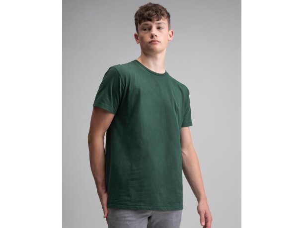 Camiseta unisex 150 gr Verde bosque detalle 1
