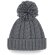 Gorro con dobladillo Gris claro marl