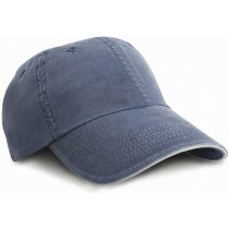 Gorra fabricada en sarga con cierre ajustable personalizada azul marino