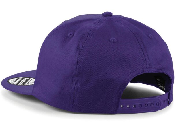 Gorra estilo rapero de 5 paneles Morado detalle 2