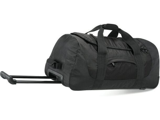 Bolsa con ruedas resistentes con logo negra Bolsa con ruedas resistentes con logo negra