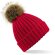 Gorro de lana personalizado con pompn poliacrílico Chunky Rojo clasico