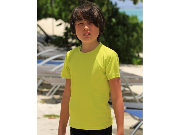 Camiseta de poliester tallas de niño 160 gr barata