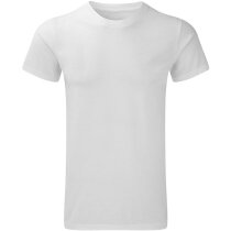 Camiseta de hombre tejido mixto manga corta blanca