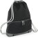 mochila con cuerdas con gran bolsillo frontal personalizada negra