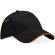 Gorra de 5 paneles con visera tipo sandwich personalizada negra