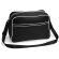 Bolsa bandolera estilo retro con ribetes personalizada negro y blanco