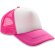 Gorra acolchada con ½ malla Súper rosa/blanco