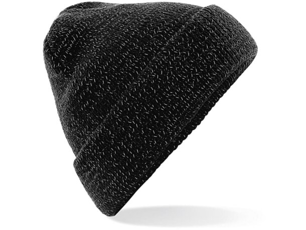 Gorro reflectante Beechfield B407 fibras nocturnas talla única Borgoña detalle 5