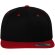 Gorra de diseño moderno con visera plana Negro/rojo