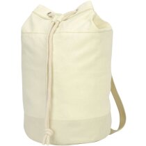 Bolsa petate de lona con doble correa beige