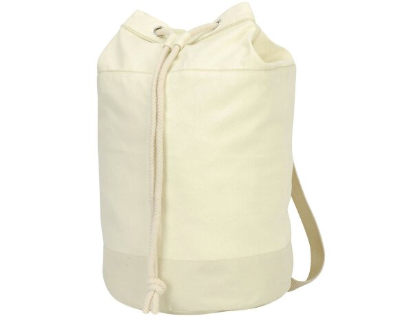 Bolsa petate de lona con doble correa beige