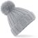 Gorro con pom pom unisex Gris claro marl