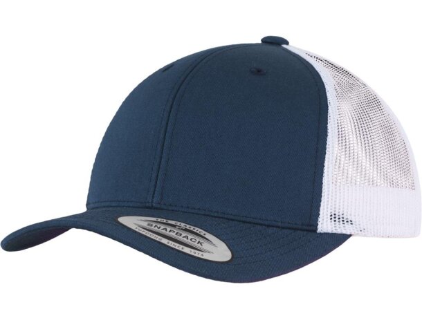 Gorra Retro Trucker vintage Marino/oxford azul detalle 4