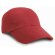 Gorra gruesa de algodón con perfil bajo personalizada roja