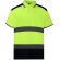 Polo con cintas reflectante poliéster 120 g/m2 Amarillo flúor/marino
