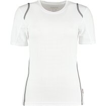 Camiseta de mujer manga corta detalles de color 135 gr negra
