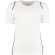 Camiseta de mujer manga corta detalles de color 135 gr blanco y gris