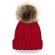 Gorro con pom pom para niños Rojo clasico