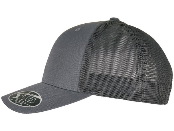 Gorra Flexfit 110 Trucker melange Negro melange/gris detalle 4