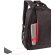 Mochila para portátil para publicidad con puerto usb en poliéster Kiel Urban Negro/rojo detalle 2