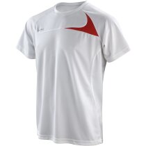 Camiseta Training Dash Spiro hombre personalizada blanco y gris