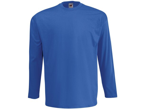 Camiseta manga larga Value Weight de Fruit of the loom 165 gr azul royal