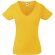 Camiseta cuello en V Valueweight de mujer amarillo
