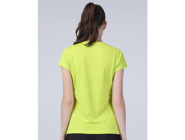 Camiseta de mujer blanca manga corta 160 gr economica