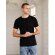 Camiseta manga corta grabada de poliéster 135 g/m2 Negro detalle 1
