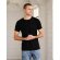 Camiseta Unisex Algodón-poliester Negro detalle 1