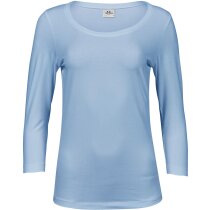Camiseta ajustada manga 3/4 mujer personalizada fucsia Camiseta ajustada manga 3/4 mujer personalizada fucsia