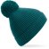Gorro de invierno impresa dobladillo unisex elastano Jade verde