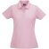 Polo de manga corta de mujer 200 gr con logo fucsia