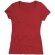 Camiseta de mujer Janet con cuello canalé roja