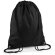 Bolsa mochila con cuerdas de poliéster impermeable Negro