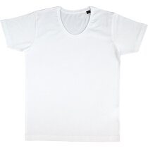 Camiseta de hombre en algodón orgánico con logo blanca Camiseta de hombre en algodón orgánico con logo blanca