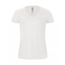 Camiseta cuello en V ligera de mujer 115 gr Camiseta cuello en V ligera de mujer 115 gr