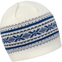 Gorra de poliester acabado lana decorado personalizada blanco/azul Gorra de poliester acabado lana decorado personalizada blanco/azul