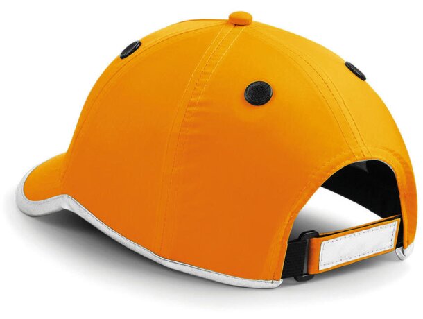 Gorra con tapa removible Naranja fluor detalle 1