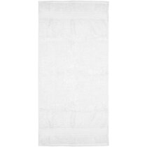 Toalla de lavabo en algodón 550 gr grabado blanca Toalla de lavabo en algodón 550 gr grabado blanca