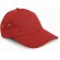 Gorra alta calidad  acabado terciopelo personalizada roja