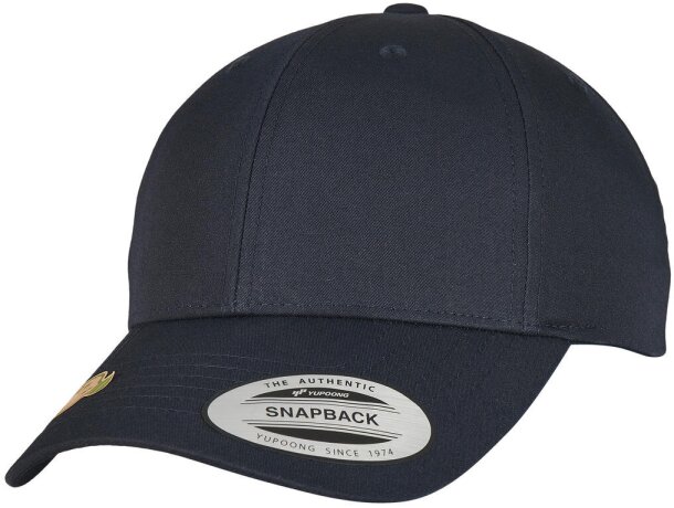 Gorra de béisbol 100% poliéster reciclado y visera patentada Marino detalle 3
