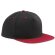 Gorra  estilo snapback de 5 Paneles personalizada negro y rojo