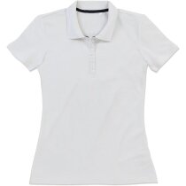 Polo de manga corta de mujer ligero 170 gr personalizado blanco