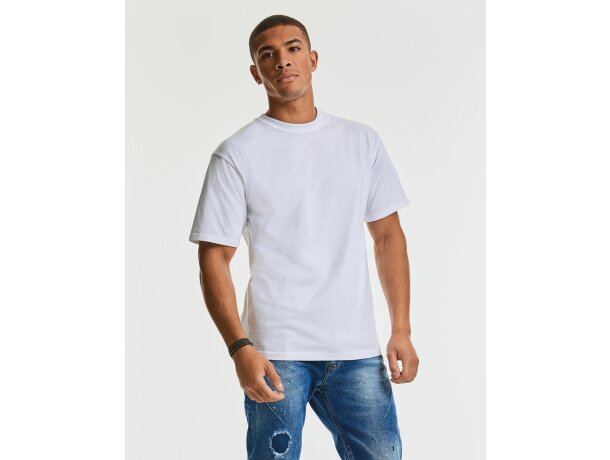 Camiseta alta calidad unisex 220 gr Blanco detalle 1