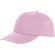 Gorra sencilla de 5 paneles en algodón fino personalizada rosa claro